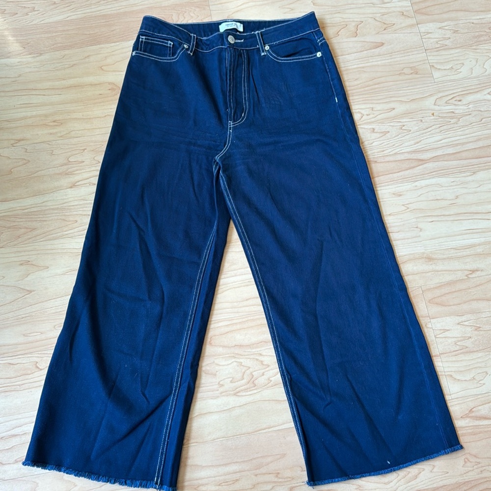 Capri wide leg jeans